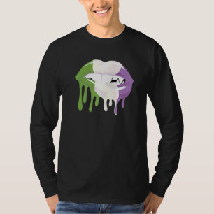 Camiseta Bandera De Género Orgullo Boca Lgbtq Lips Premium