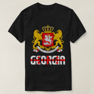Camiseta Bandera de Georgia y Patriótico Del Escudo De Arma