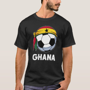 Camiseta Bandera de Ghana Balón Patriótico Fútbol Orgulloso