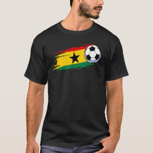 Camiseta Bandera de Ghana Balón Patriótico Fútbol Orgulloso