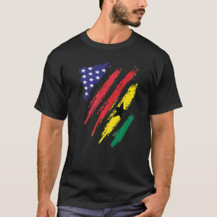 Camiseta Bandera de Ghana cultivada en Estados Unidos Mes d
