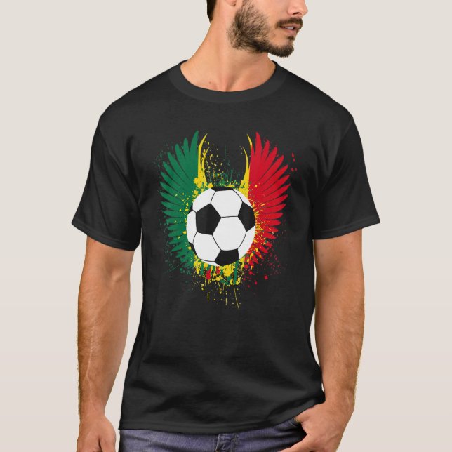Camiseta Bandera de Ghana: Fútbol en Ghana (Anverso)