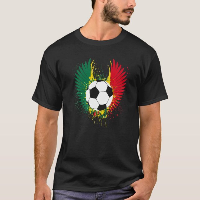 Camiseta Bandera de Ghana: Fútbol en Ghana (Anverso)