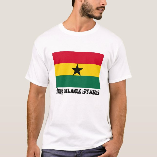 Camiseta Bandera de Ghana "Las Estrellas Negras" (Anverso)