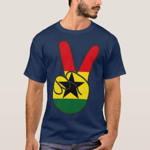 Camiseta Bandera de Ghana V Rótulo