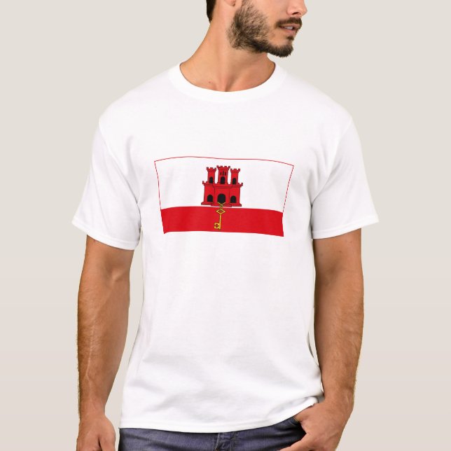 Camiseta Bandera de Gibraltar (Anverso)