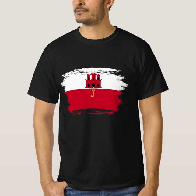 Camiseta Bandera de Gibraltar (Anverso)