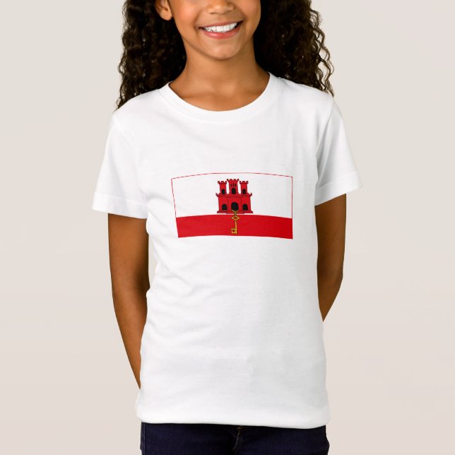 Camiseta Bandera de Gibraltar (Anverso)