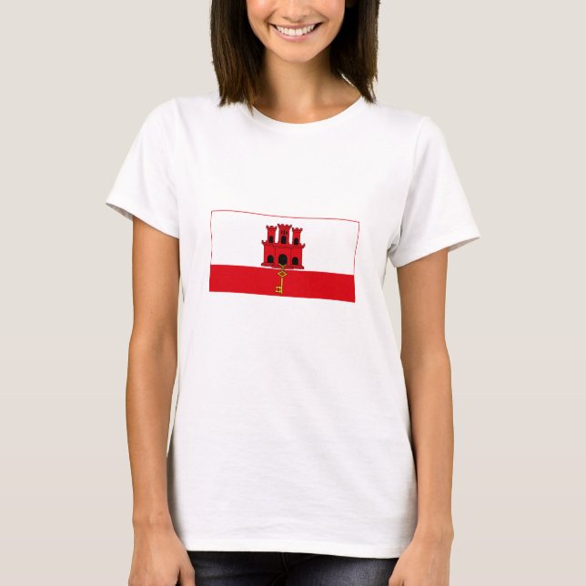 Camiseta Bandera de Gibraltar (Anverso)