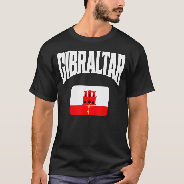 Camiseta Bandera de Gibraltar (Anverso)