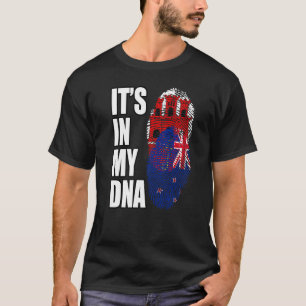 Camiseta Bandera de Gibraltar y Nueva Zelanda Mezcla ADN Pa