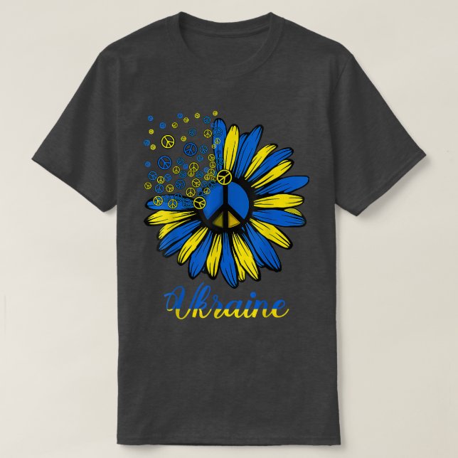 Camiseta Bandera de girasol de Ucrania (Diseño del anverso)