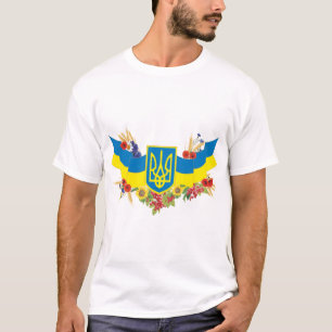 Camiseta Bandera de girasol ucraniana, Ucrania, flor, azul