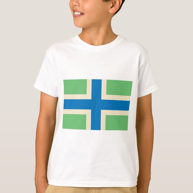 Camiseta Bandera de Gloucestershire (condado británico) (Anverso)