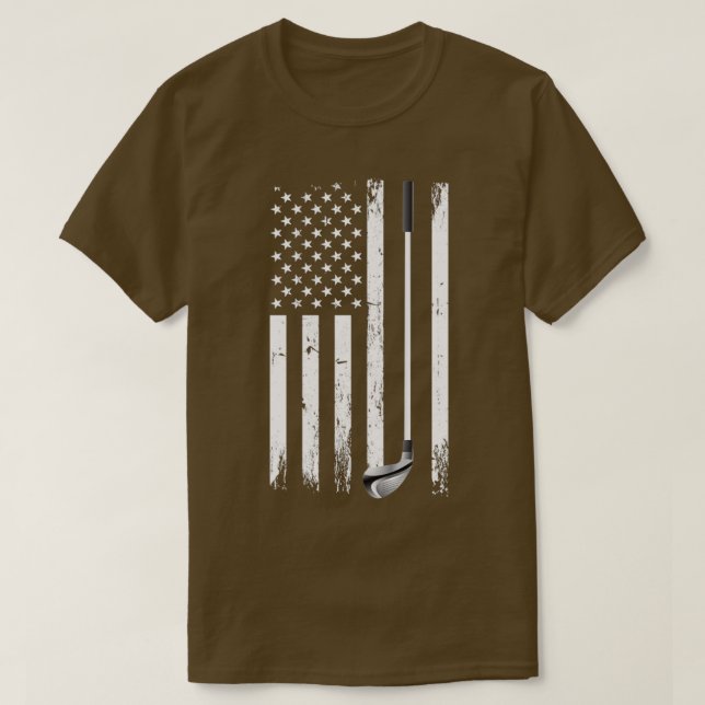 Camiseta Bandera de golf de Estados Unidos (Diseño del anverso)