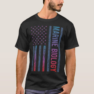 Camiseta Bandera de gradiente Biología Marina Biólogo