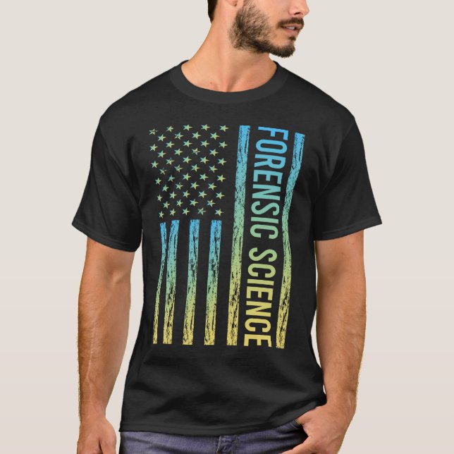Camiseta Bandera de gradiente Ciencia forense Forense (Anverso)