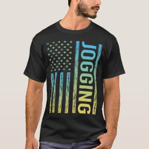 Camiseta Bandera de gradiente Corriendo Trotar Corredor