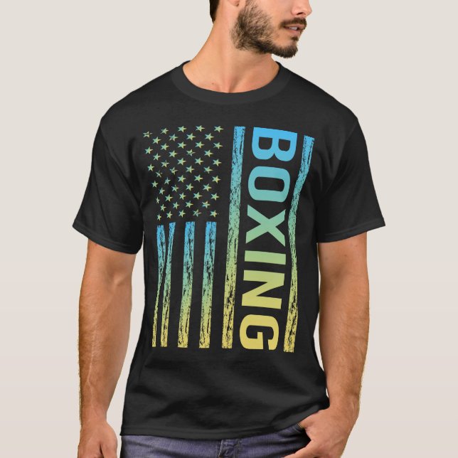 Camiseta Bandera de Gradiente de Boxeo (Anverso)