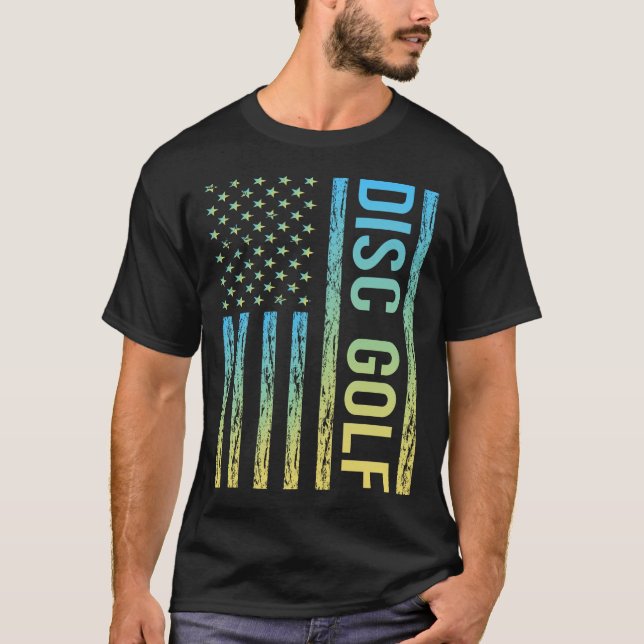 Camiseta Bandera de gradiente Disc Golf (Anverso)