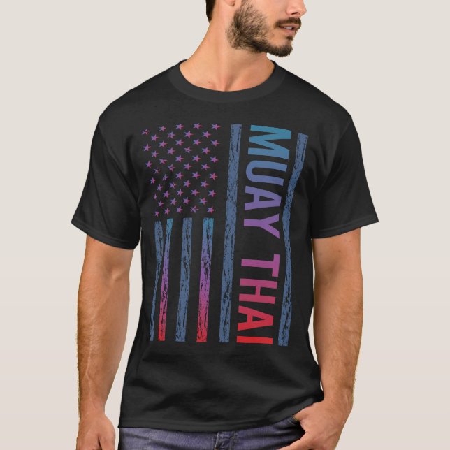 Camiseta Bandera de gradiente Muay Thai (Anverso)