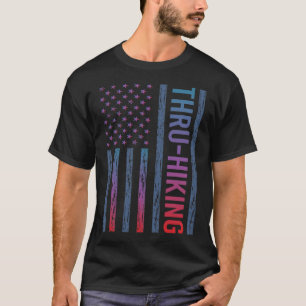 Camiseta Bandera de gradiente Senderismo de principio a fin