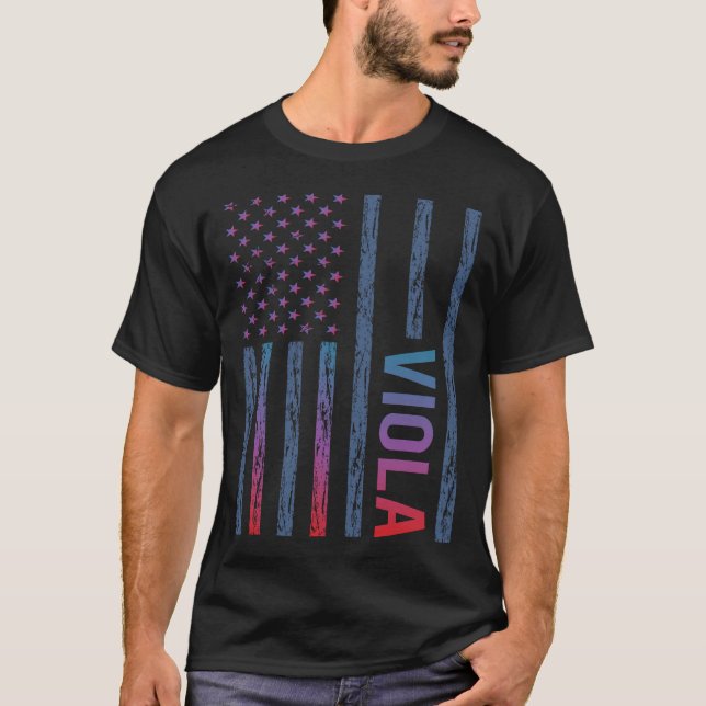 Camiseta Bandera de gradiente viola violista (Anverso)