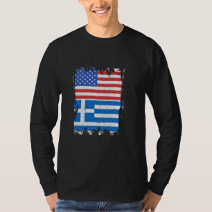 Camiseta Bandera de Grecia América USA Raíces Griegas Helen