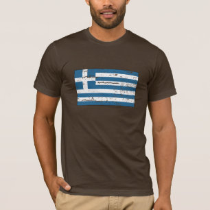 Camiseta Bandera de Grecia del vintage
