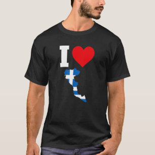 Camiseta Bandera de Grecia para Corfú I Love Corfu