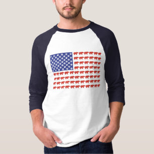 Camiseta Bandera de Grizzly Bear USA