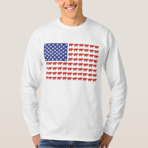 Camiseta Bandera de Grizzly Bear USA