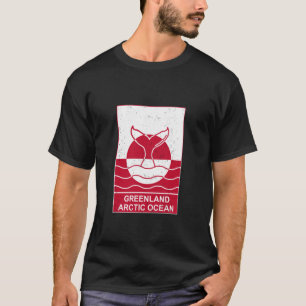 Camiseta Bandera de Groenlandia Océano Ártico Cola de Balle