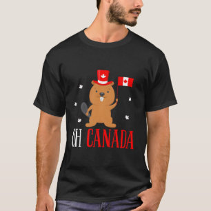 Camiseta Bandera de Groundhog Canadiense Feliz Día de Canad