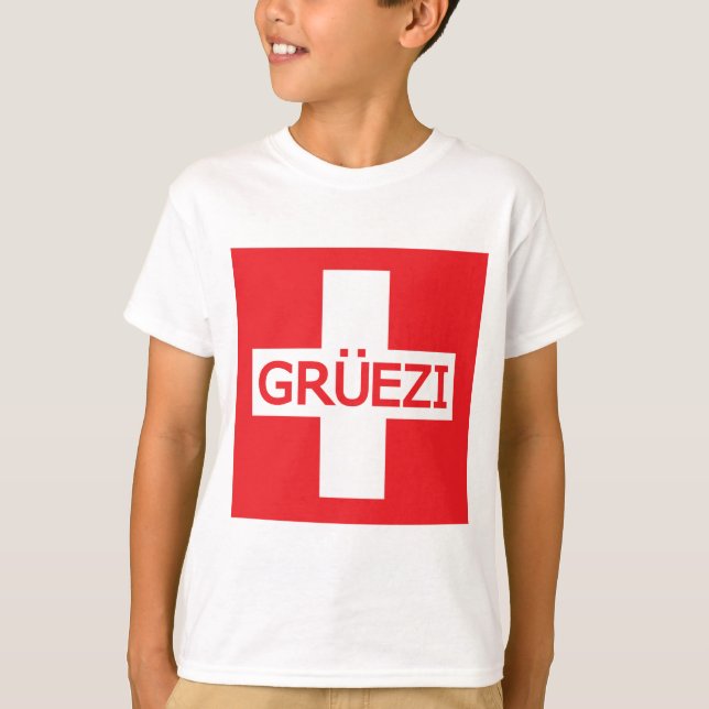 Camiseta Bandera de Gruezi Suiza (Anverso)