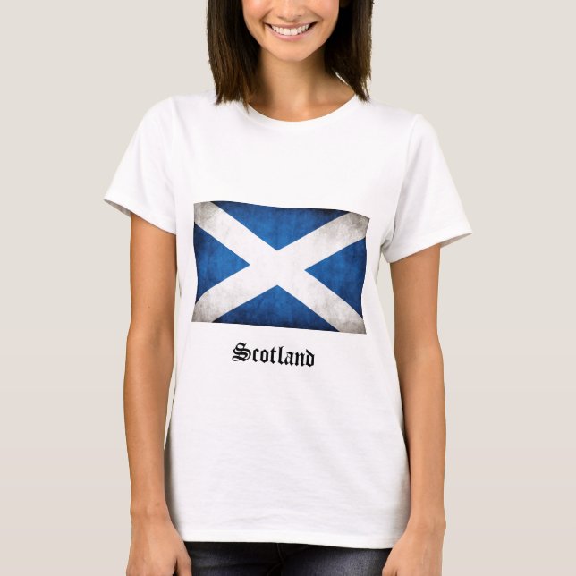 Camiseta Bandera de Grunge de Escocia (Anverso)