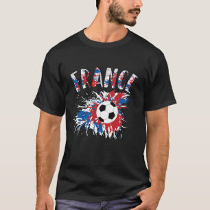 Camiseta Bandera de Grunge de la pelota de fútbol de Franci