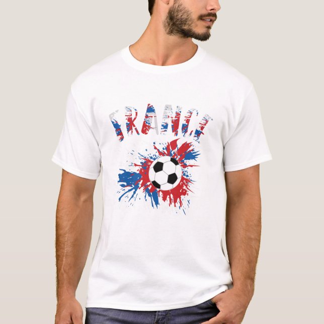 Camiseta Bandera de Grunge de la pelota de fútbol de Franci (Anverso)