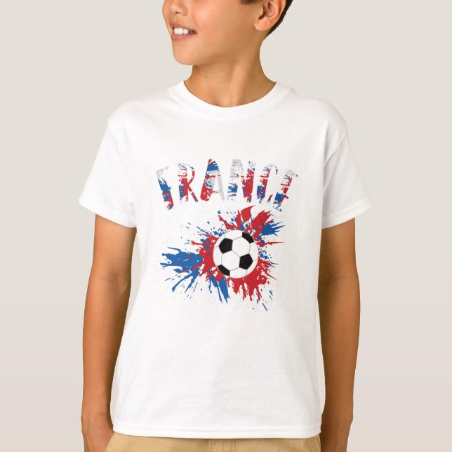 Camiseta Bandera de Grunge de la pelota de fútbol de Franci (Anverso)