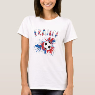 Camiseta Bandera de Grunge de la pelota de fútbol de Franci