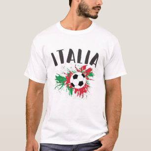 Camiseta Bandera de Grunge de la pelota de fútbol de Italia