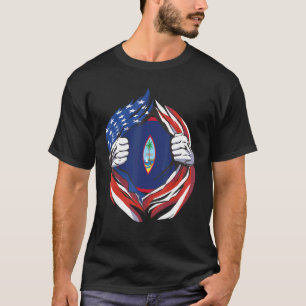 Camiseta Bandera de Guam Estadounidense Orgulloso De Mi Her