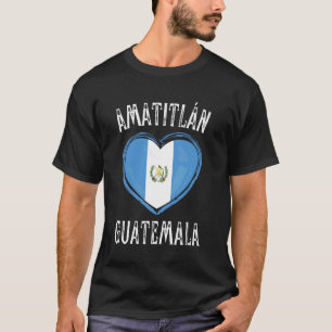 Camiseta Bandera de Guatemala Corazón Ciudad de Amatitlan