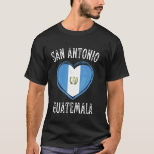Camiseta Bandera de Guatemala Corazón Ciudad de San Antonio