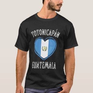 Camiseta Bandera de Guatemala Corazón Ciudad de Totonicapán