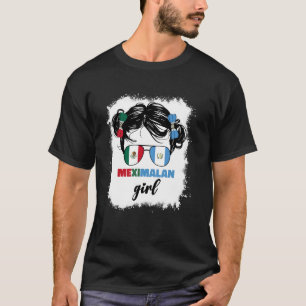 Camiseta Bandera De Guatemala En México Medio Mexicano Y Gu