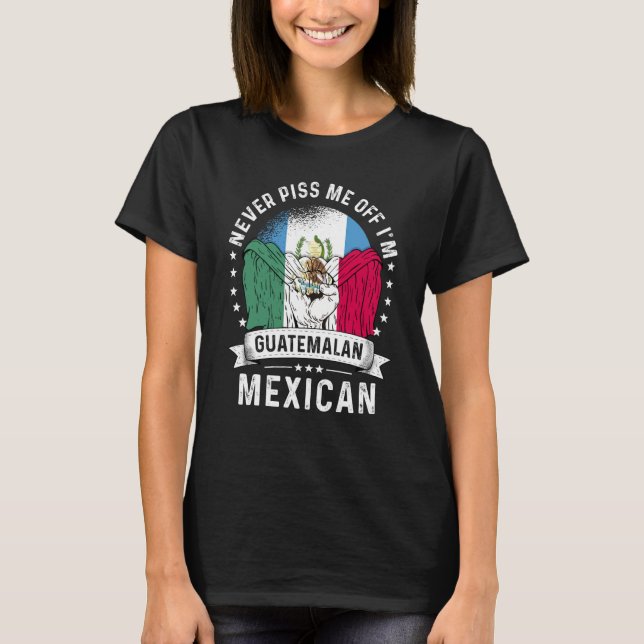 Camiseta Bandera de Guatemala México crece humor orgullo ci (Anverso)