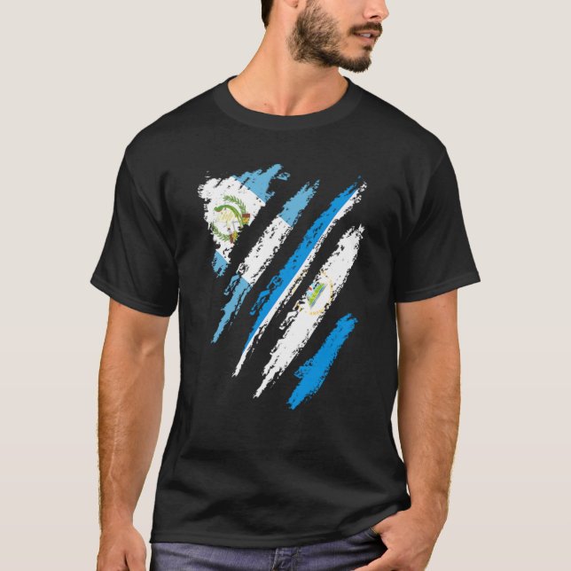 Camiseta Bandera de Guatemala Nicaragua cultivó el País Pat (Anverso)