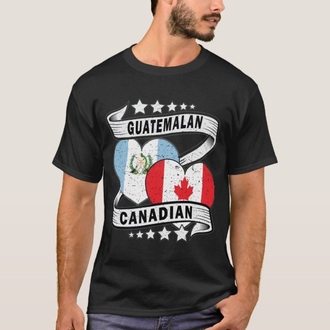 Camiseta Bandera De Guatemala Y Canadá (Anverso)