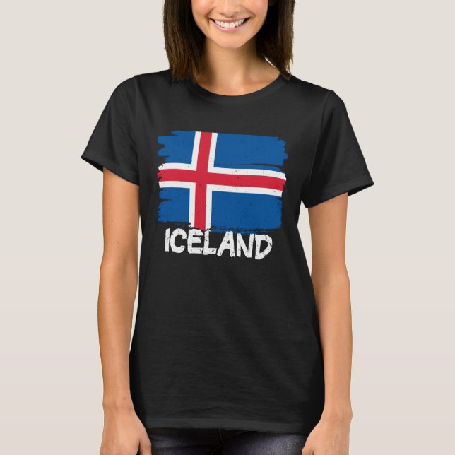 Camiseta Bandera de Guay Islandia (Anverso)